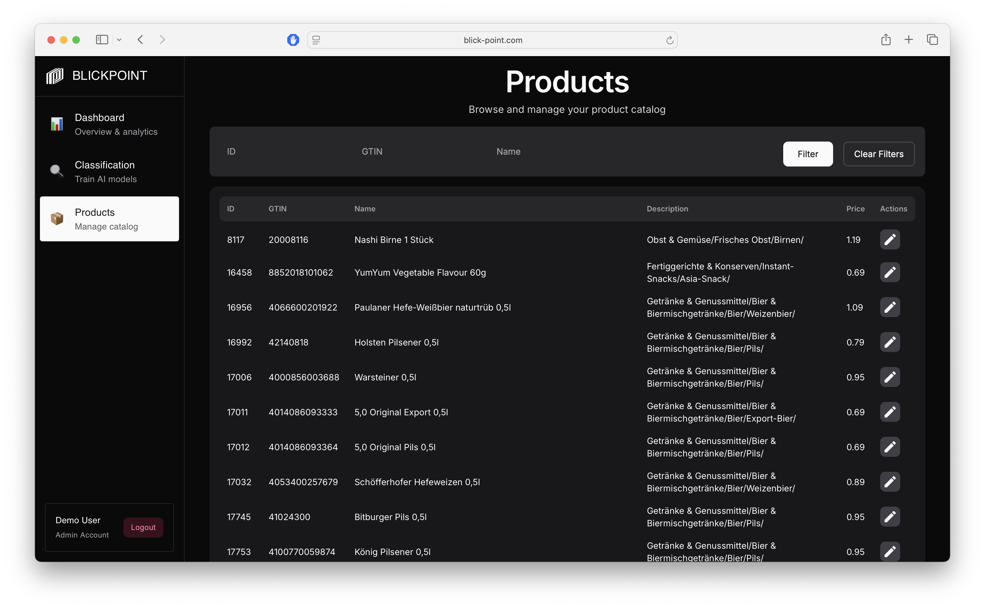Product Management Dashboard